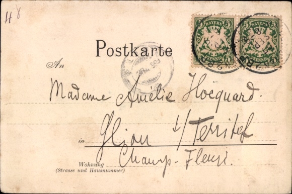 Postcard Munich, Maximiliansstraße