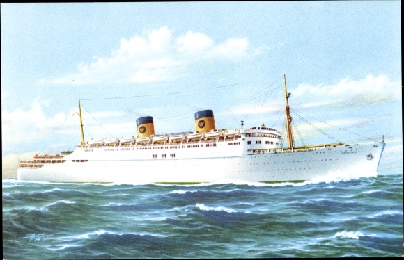 Artist PC Dampfer SS Homeric, Home Lines