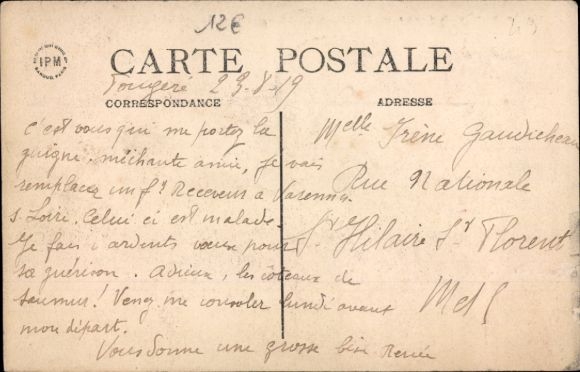 Postcard Much Baugé Maine et Loire, Bourg, Clocher