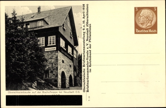 Briefkaart Prudnik Neustadt Oberschlesien, Oberschlesierbaude, Bischofskoppe, PP 122 C 83/06