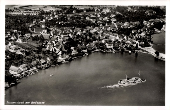 Ak Immenstaad am Bodensee, Fliegeraufnahme
