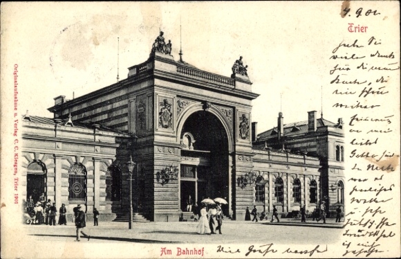 Ak Trier an der Mosel, Bahnhof