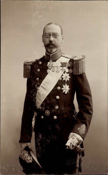 Postcard Prince Valdemar of Denmark, portrait in uniform