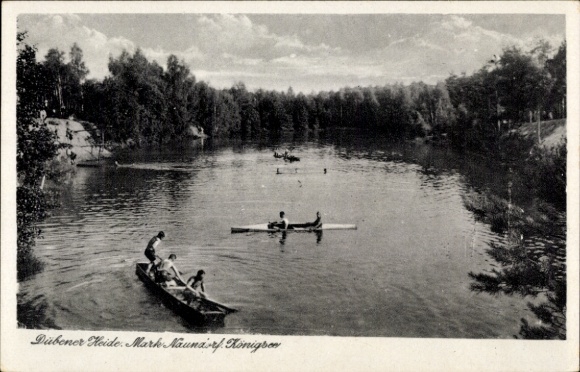 Ak Kemberg in der Dübener Heide, Mark Naundorf, Königsee, Boote
