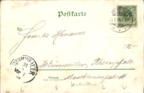 Postcard Berlin Treptow Adlershof, Leopold's Restaurant, train station, school, nmotiv, greetings from Adlershof
