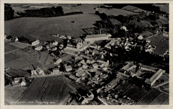 Postcard Steingaden in Upper Bavaria, aerial photograph