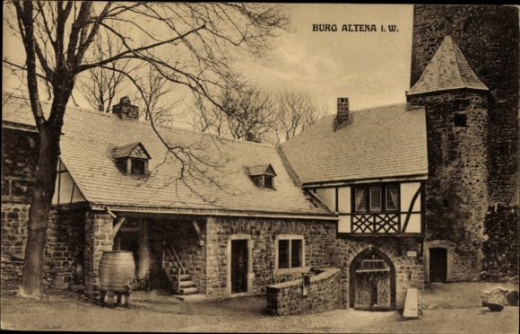 Postcard Altena in Westphalia, Altena Castle