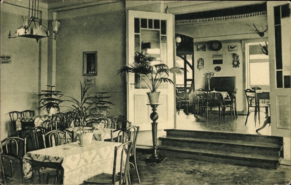 Postcard Sulzbach in the Main Taunus district, Osterholder Quellenthal, inn by Chr. Oelting