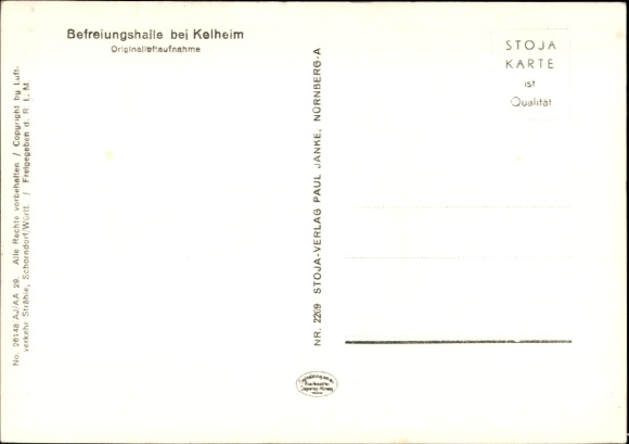 Postcard Kelheim an der Donau Lower Bavaria, Liberation Hall