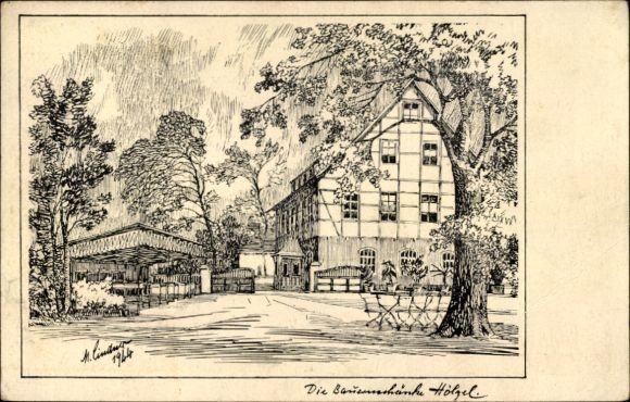 Artist Postcard Lindner, M., Glauchau on the Zwickauer Mulde in Saxony, Bauernschänke Hölzel