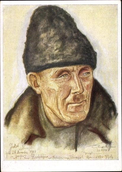 Künstler Ak Engelhardt-Kyffhäuser, Otto, Bauer Jakob Knecht, Vom großen Treck, VDA
