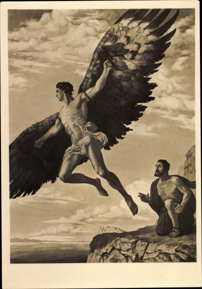 Artist Postcard Kampf, Herbert, Prometheus, Ikarus, HDK 505