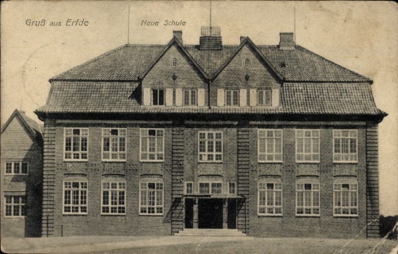 Ak Erfde in Sleeswijk-Holstein, Nieuwe School