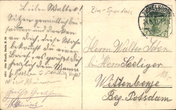 Postcard Berlin Spandau, Döbritzer Heerstraße, Bridge