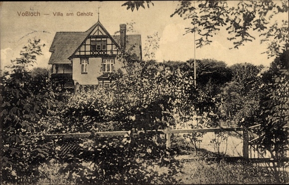 Ansichtkaart Vossloch Bokholt Hanredder in Holstein, villa op het bos