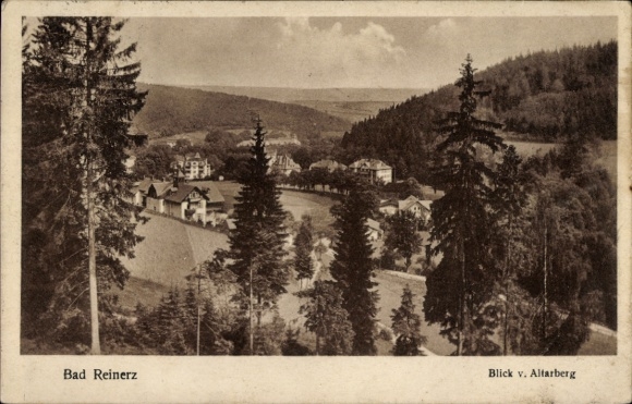 Ak Duszniki Zdrój Bad Reinerz Schlesien, Blick vom Altarberg