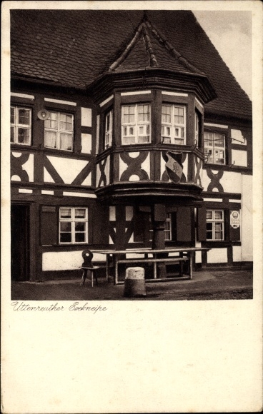 Ak Uttenreuth Mittelfranken, ex-café, studentencafé