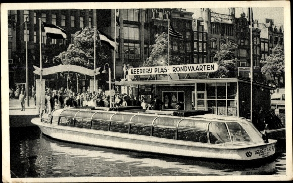 KP Amsterdam Holandia Północna Holandia, Reederij Plas, Damrak, Panoramaboot