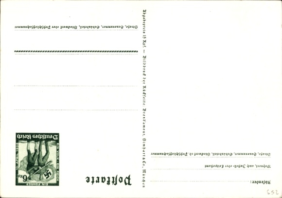 Postal stationery Postcard Klein, One People, One Reich, One Führer, Anschluss of Austria 1938, Greater Germany