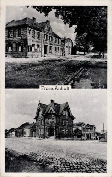 Ak Frose in Anhalt, straatzicht, winkel