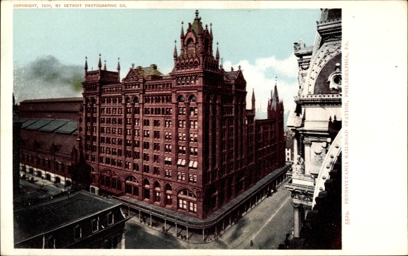 Ak Philadelphia Pennsylvania VS, treinstation van Pennsylvania