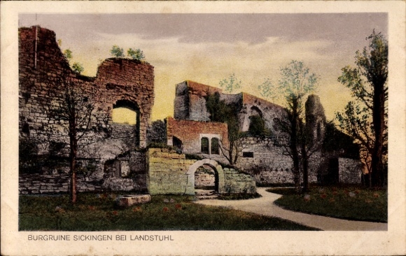 Ak Landstuhl in der Pfalz, Burgruine Sickingen