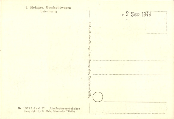 Postcard Untertinning, aerial photograph