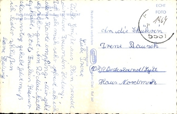Postcard Plein in the Eifel, Marienkapelle