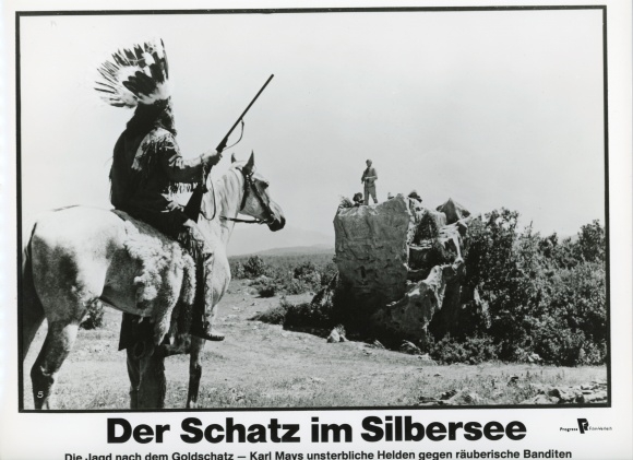 Postcard film scene The Treasure of Silver Lake, Indians