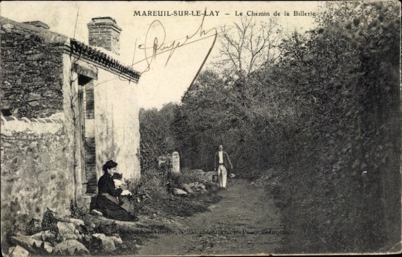 Postcard Mareuil sur le Lay Vendée, Chemin de la Billeric