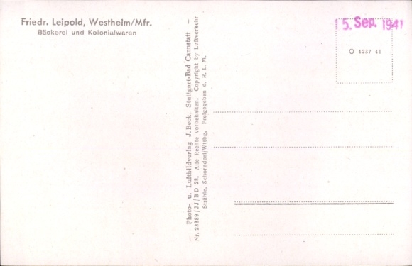 Postcard Westheim Illesheim in Middle Franconia, aerial photograph