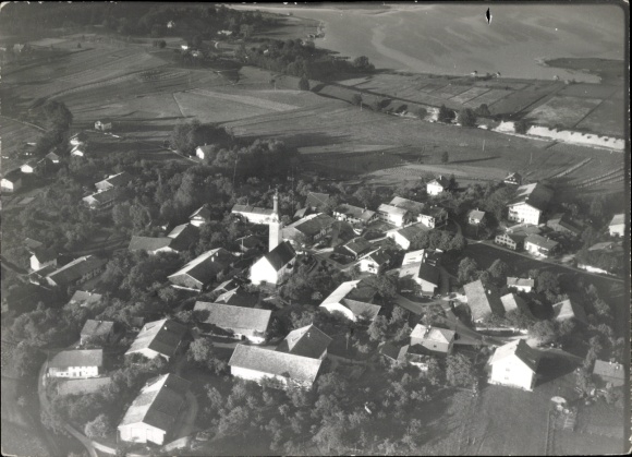 Picture Rimsting on Lake Chiemsee, aerial photograph, 1938