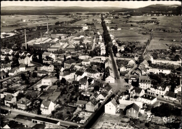 Postcard Homburg an der Saar, aerial photograph