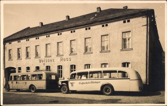 Postcard Saalburg in Thuringia, Hotel Weisses Ross