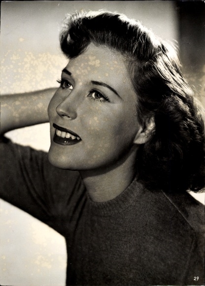 Postcard actress Ingrid Lutz, portrait, film Big City Secret