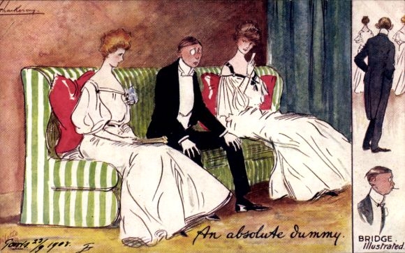 Artist Postcard Thackeray,Lance, Bridge Illustrated, an absolute dummy
