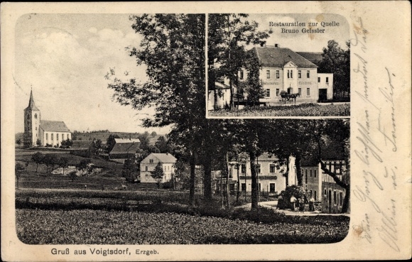 PC Voigtsdorf Dorfchemnitz in the Ore Mountains, restoration to the source, view of the place