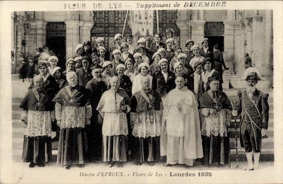 PC Évreux Eure, Diocese, Fleur de Lys, Lourdes 1935