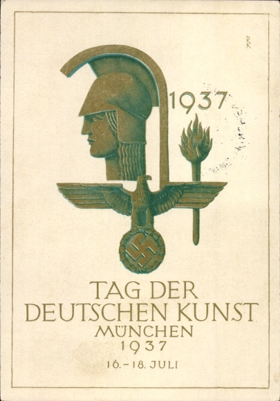 Artist Postcard Munich, Day of German Art 16-18 July 1937