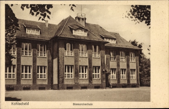 Ak Kohlscheid Herzogenrath in Nordrhein Westfalen, Bismarckschule, Außenansicht