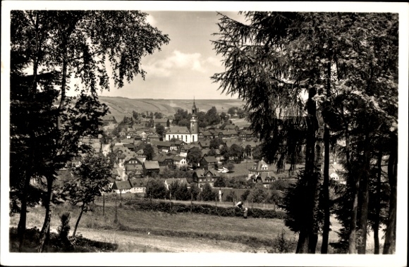 Postcard Wurzbach in Thuringia, general view