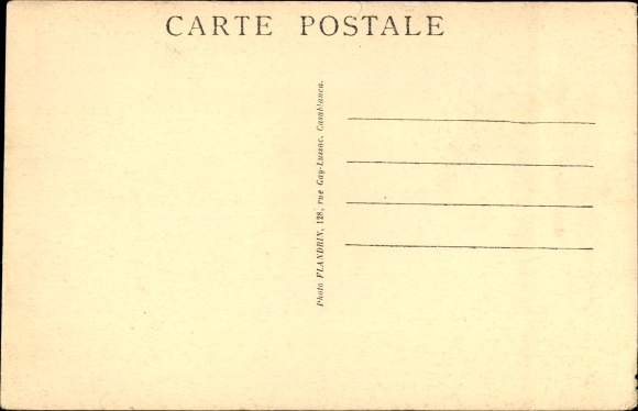 Postcard Casablanca Morocco, Arrival of a large steamer conveying Tourists