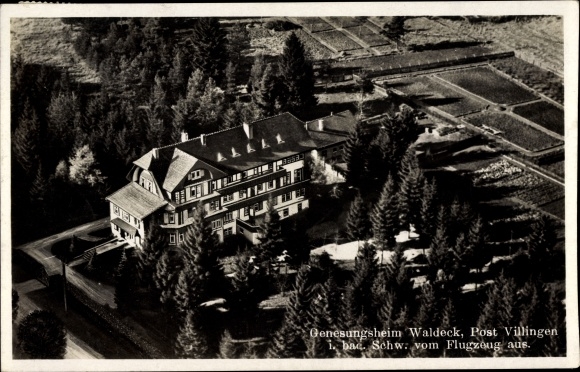PC Villingen Schwenningen in the Black Forest, convalescent home Waldeck, aerial photo