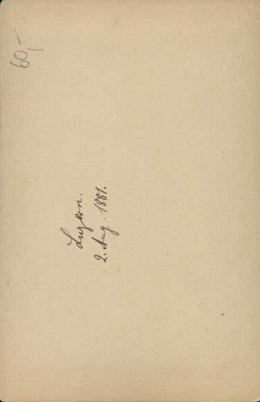 Cabinet photo Lucerne City Switzerland, 1881, general view