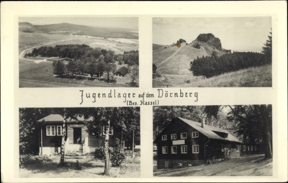 Postcard Dörnberg Habichtswald in Hesse, youth camp on the Dörnberg