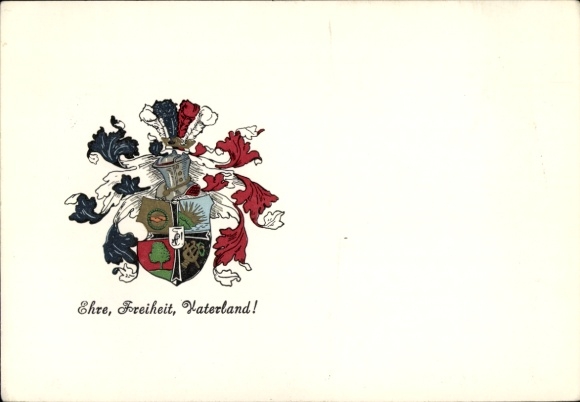 Studentika Postcard Berliner Burschenschaft Cimbria, coat of arms