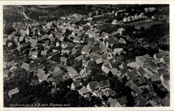 Postcard Großsachsen Hirschberg an der Bergstraße, aerial photograph