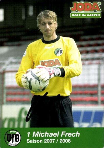 Autograph card footballer Michael Frech, VFB Lübeck, autograph