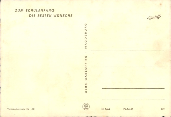 Postcard Congratulations on the start of school, children in the classroom