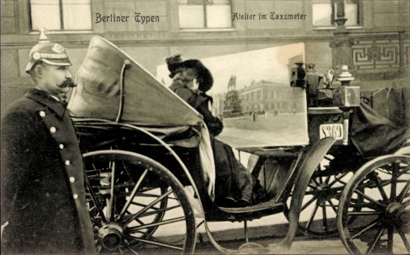 Postcard Berlin, Atelier im Taximeter, Kutsche